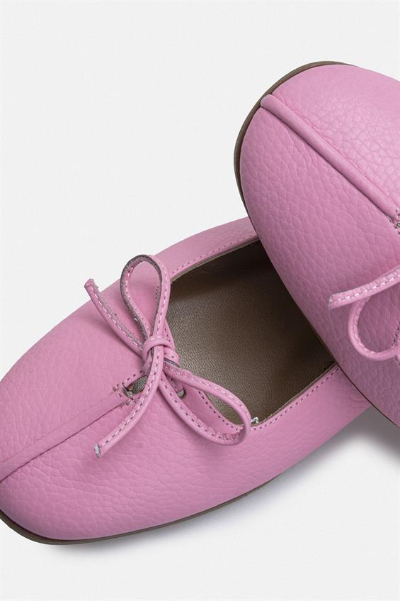 Kadın Düz Babet Ayakkabı - Pembe Floter