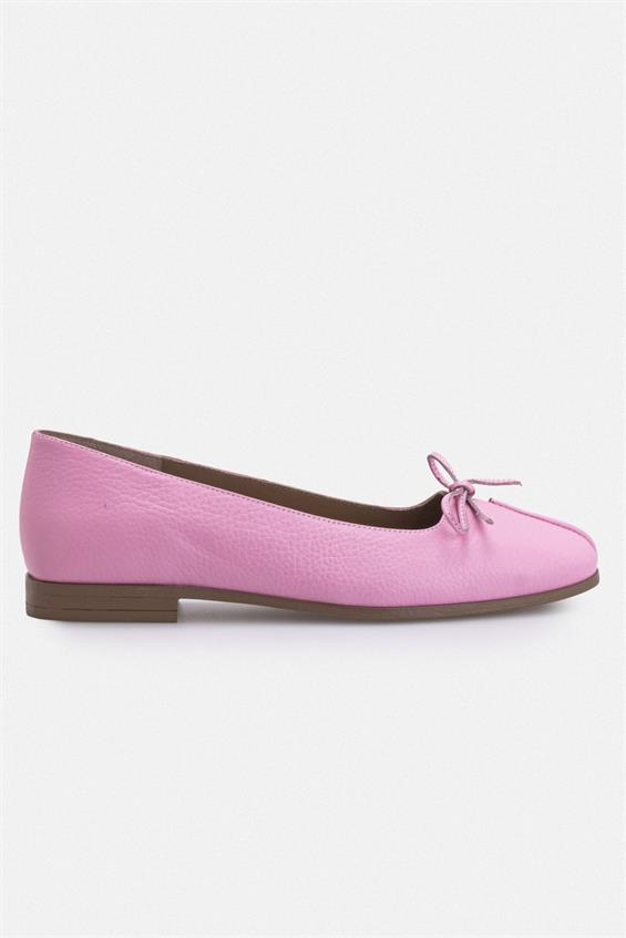 Kadın Düz Babet Ayakkabı - Pembe Floter