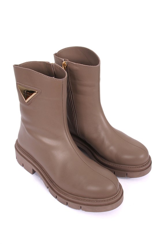 Kadın Kalın Tabanlı Günlük Bot - Vizon Deri