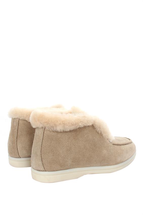 Kadın Günlük Bot - Bej Süet