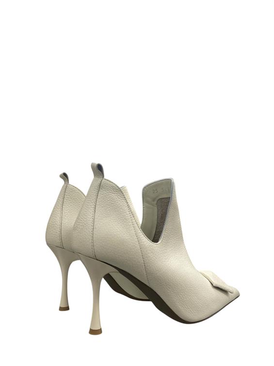 Kadın Topuklu Bot - Bej Floter