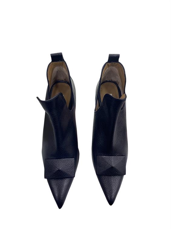 Kadın Topuklu Bot - Siyah Floter