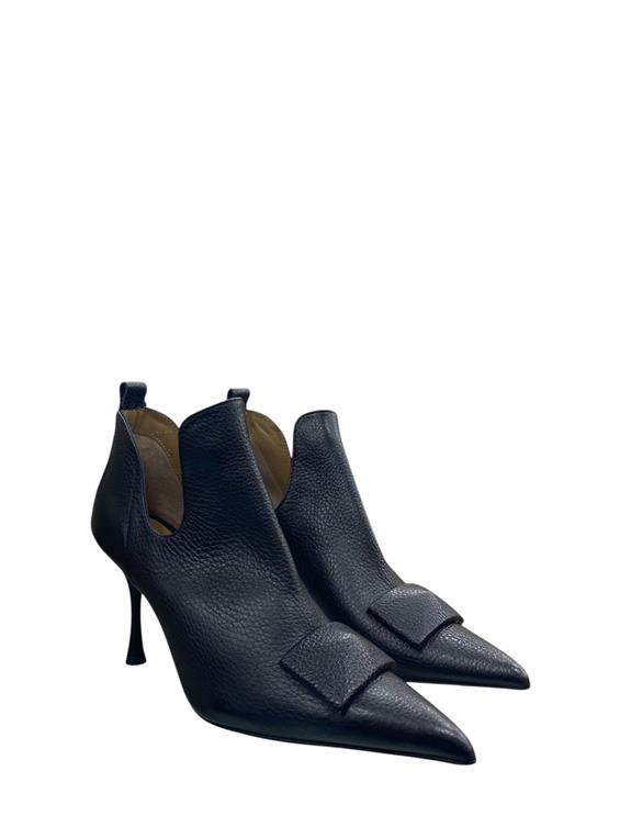 Kadın Topuklu Bot - Siyah Floter