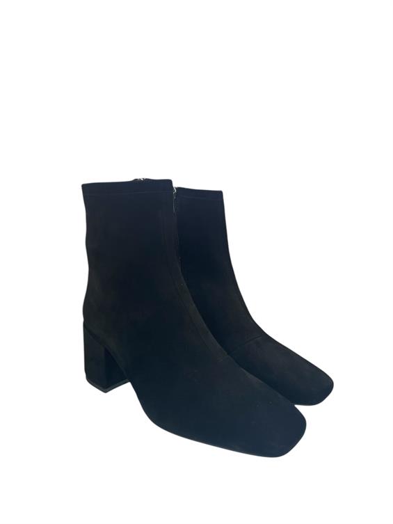 Kadın Topuklu Bot - Siyah Süet S.Ast