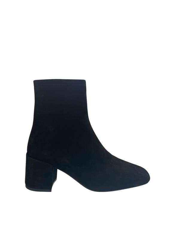 Kadın Topuklu Bot - Siyah Süet S.Ast