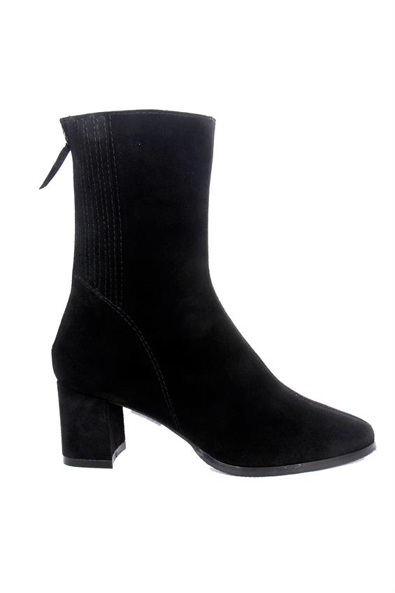 Kadın Topuklu Bot - Siyah Süet