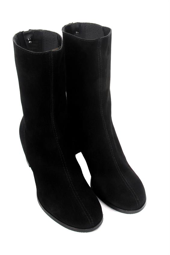 Kadın Topuklu Bot - Siyah Süet
