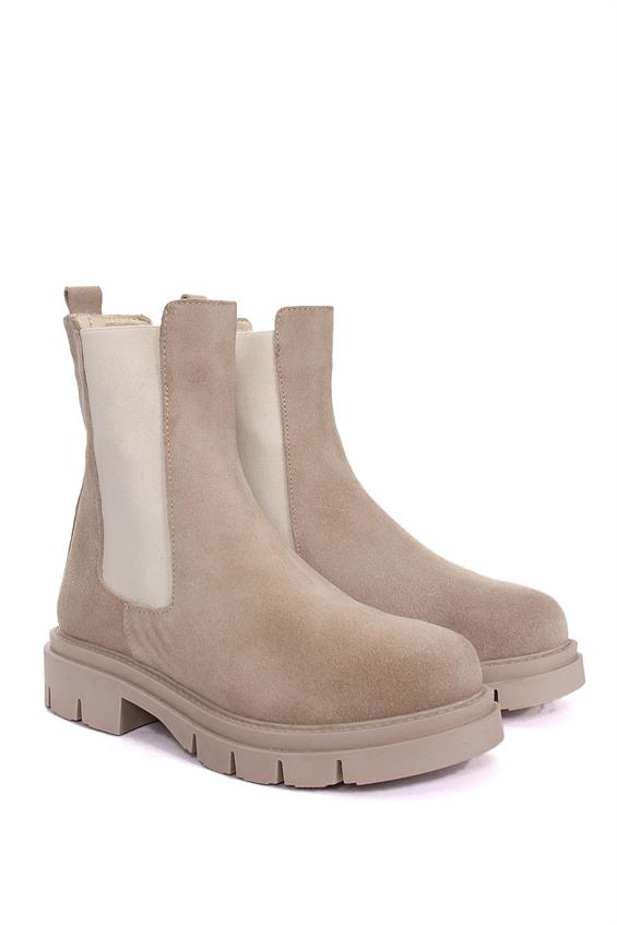 Kadın Chelsea Günlük Bot - Bej Süet