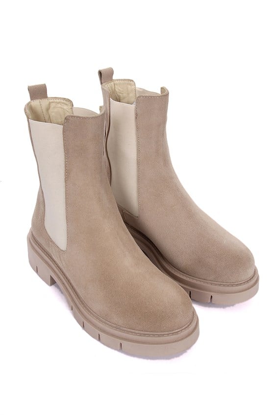 Kadın Chelsea Günlük Bot - Bej Süet