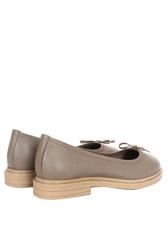 Kadın Günlük Düz Babet Ayakkabı - Vizon Floter