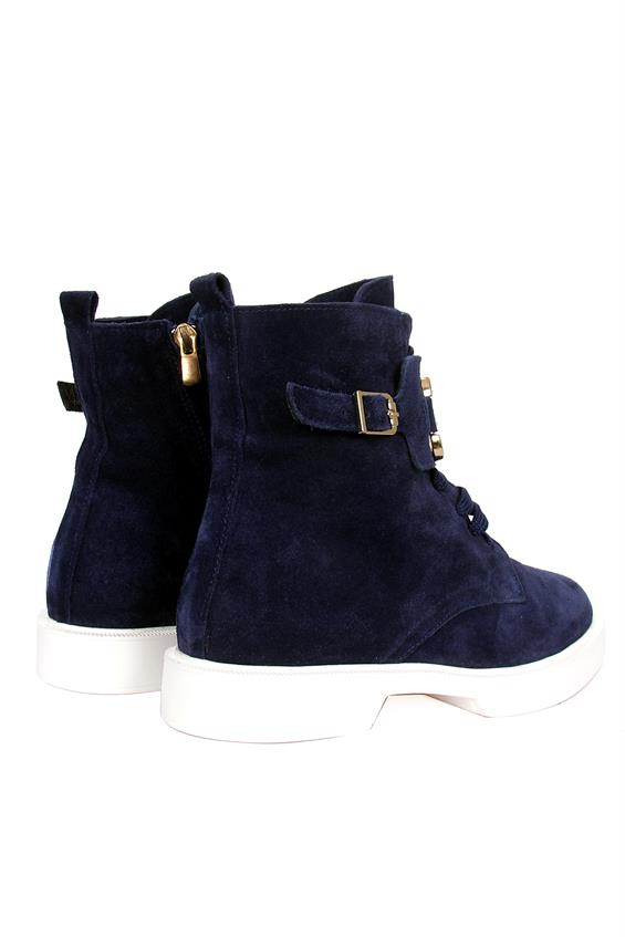 Kadın Günlük Bot - Lacivert Süet