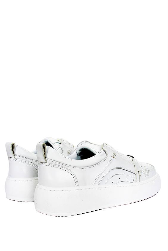 Kadın Sneakers Ayakkabı-Beyaz Deri