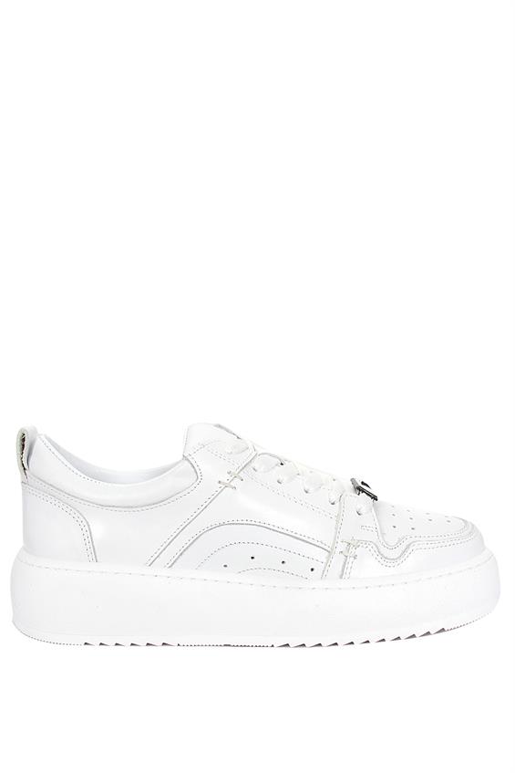 Kadın Sneakers Ayakkabı-Beyaz Deri