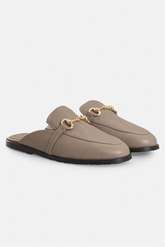 Kadın Günlük Düz Terlik - Vizon Floter 