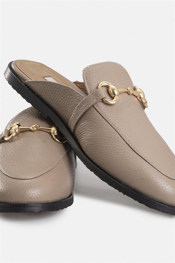 Kadın Günlük Düz Terlik - Vizon Floter 