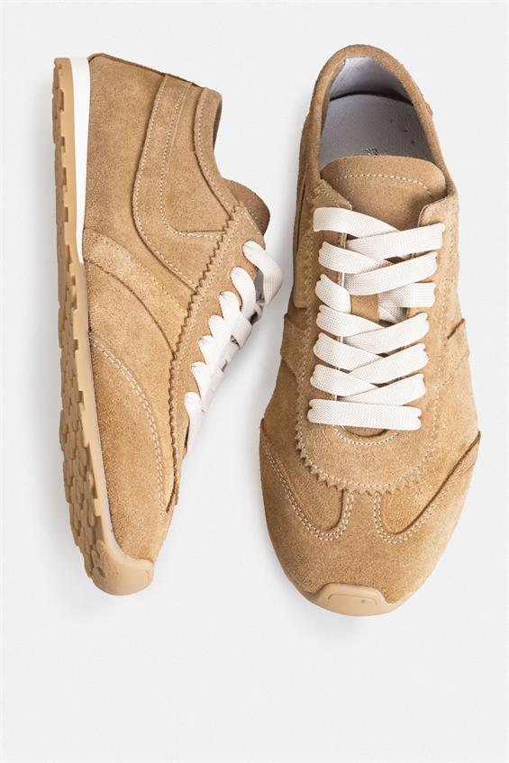 Kadın Günlük Spor Ayakkabı - Açık Taba Süet