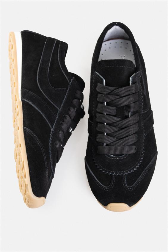 Kadın Günlük Spor Ayakkabı - Siyah Süet