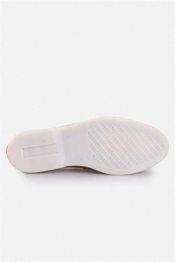 Kadın Loafer Babet Ayakkabı - Taba Süet