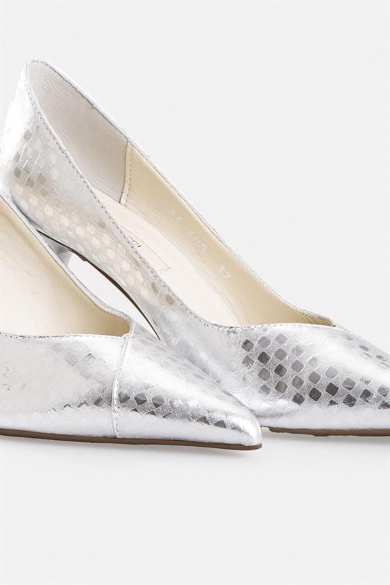 Kadın Stiletto Topuklu Ayakkabı - Lame Deri