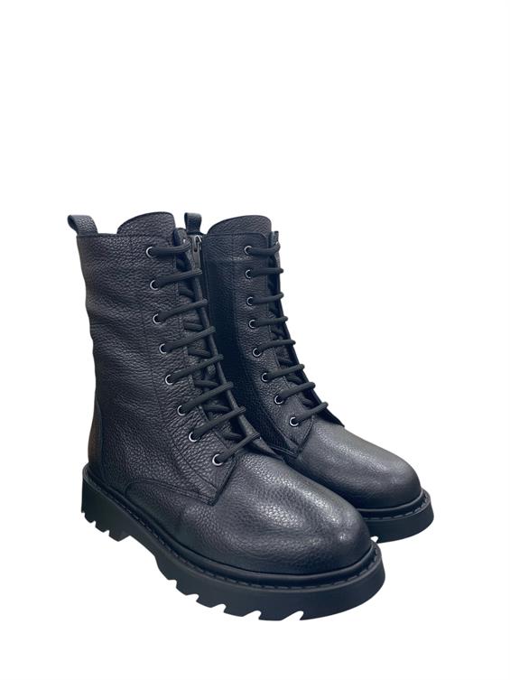 Kadın Postal Military Bot - Siyah Floter Kürk