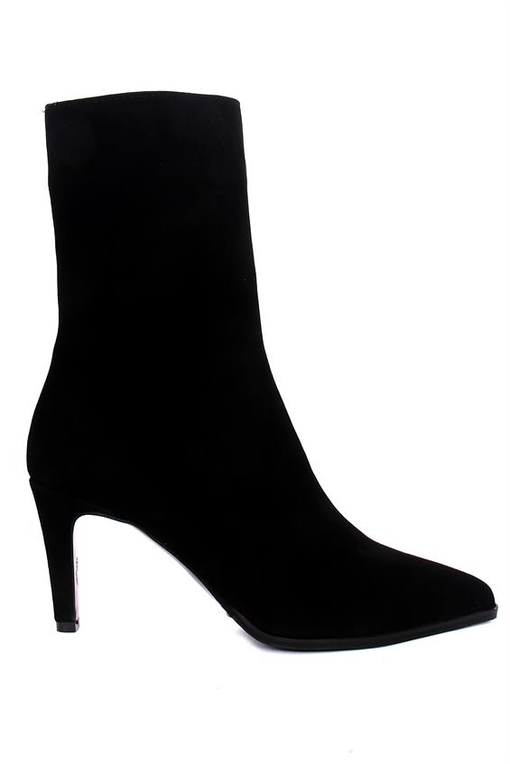 Kadın Topuklu Bot - Siyah Süet 
