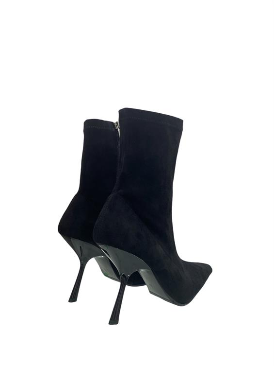 Kadın Topuklu Bot - Siyah Süet