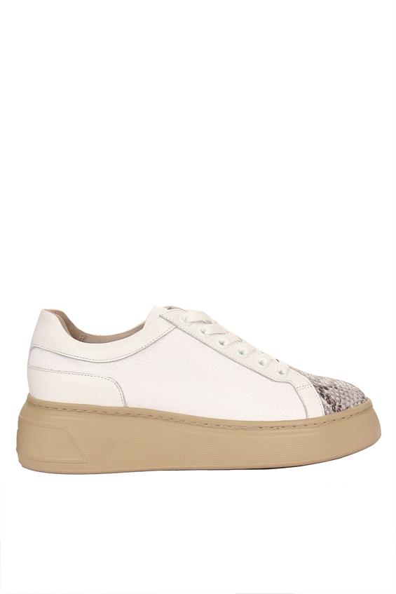 Kadın Sneakers Ayakkabı - Beyaz Floter