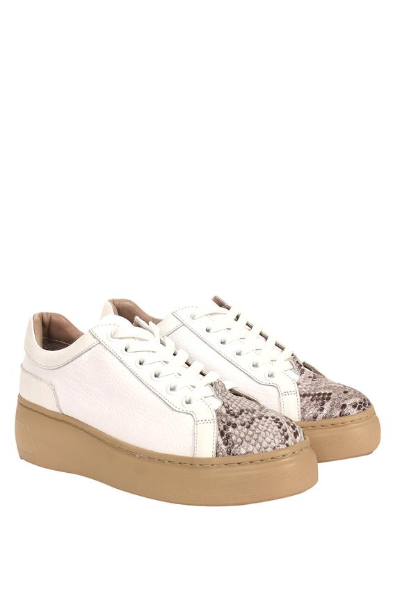 Kadın Sneakers Ayakkabı - Beyaz Floter