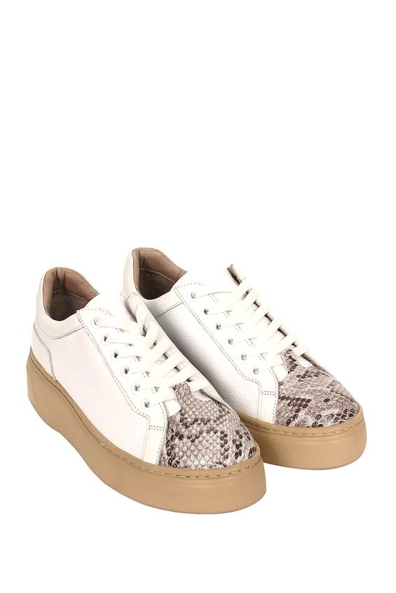 Kadın Sneakers Ayakkabı - Beyaz Floter