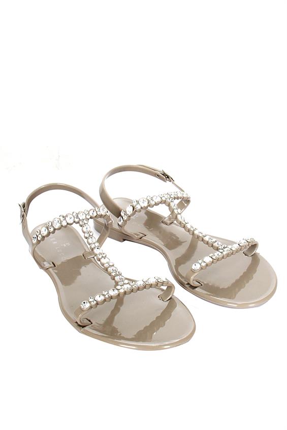 Kadın Günlük Düz Terlik - Vizon