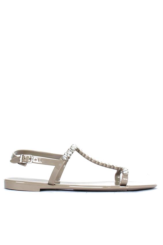 Kadın Günlük Düz Terlik - Vizon