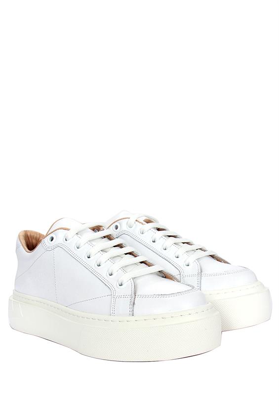 Kadın Sneakers Ayakkabı - Beyaz Deri