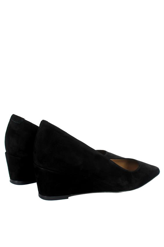 Kadın Platform Topuklu Ayakkabı - Siyah Süet 