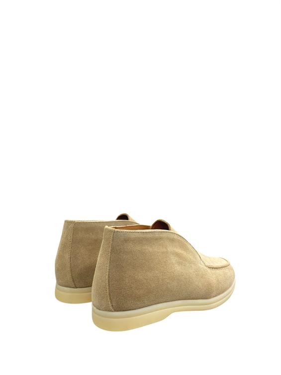 Kadın Günlük Bot - Bej Süet Kürk