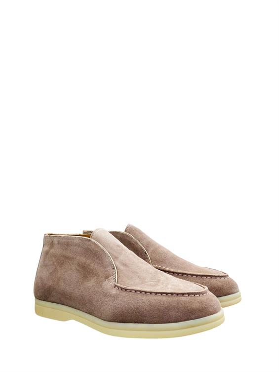 Kadın Günlük Bot - Somon Süet Kürk