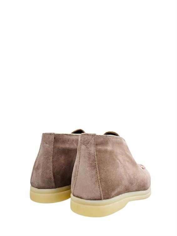 Kadın Günlük Bot - Somon Süet Kürk