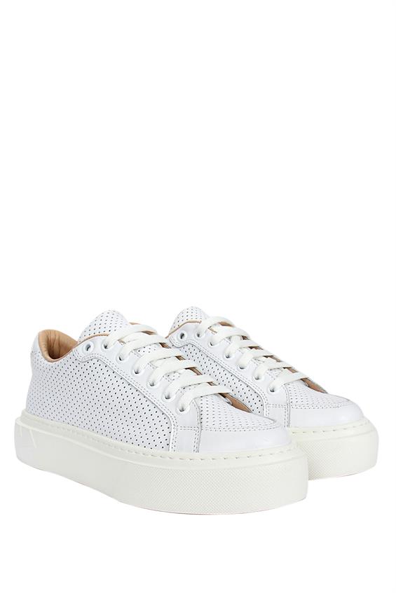 Kadın Sneakers Ayakkabı-Beyaz Deri