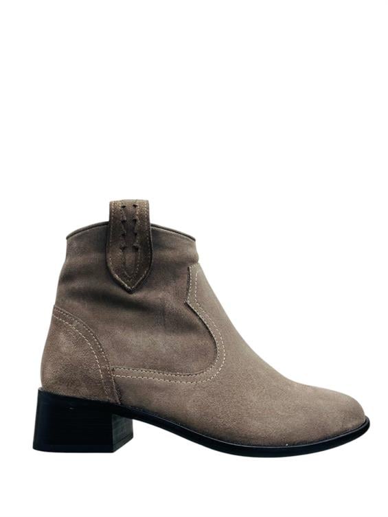 Kadın Western Kovboy Bot - Vizon Süet