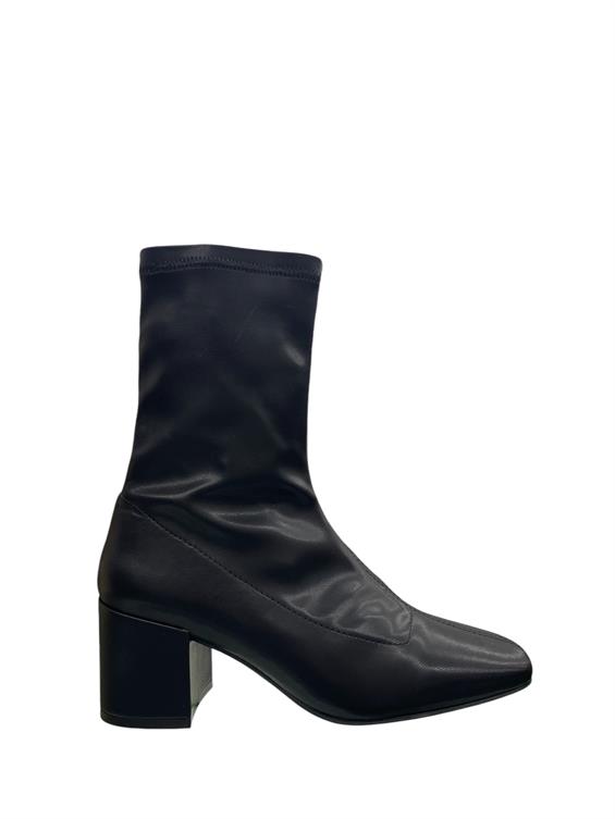 Kadın Topuklu Bot - Siyah Deri