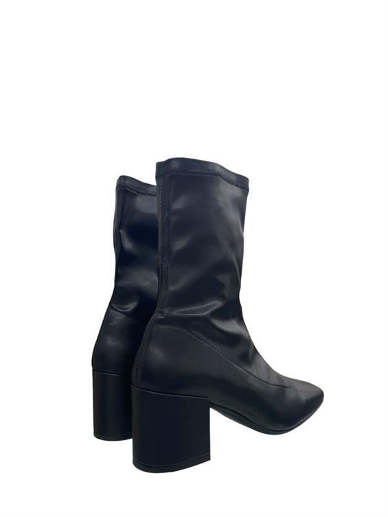 Kadın Topuklu Bot - Siyah Deri