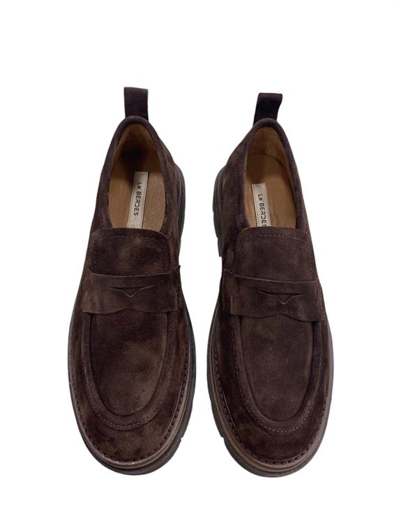 Kadın Babet Ayakkabı Loafer - Kahve Süet