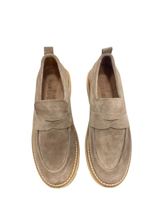 Kadın Babet Ayakkabı Loafer - Vizon Süet