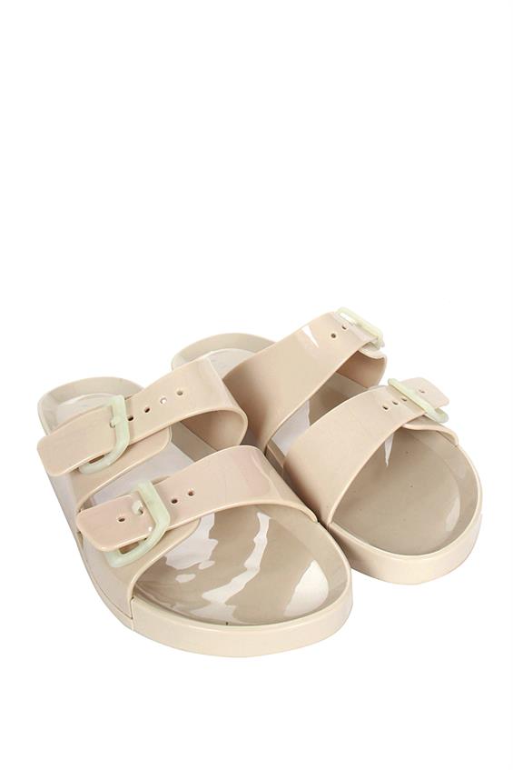 Kadın Günlük Düz Terlik-Bej