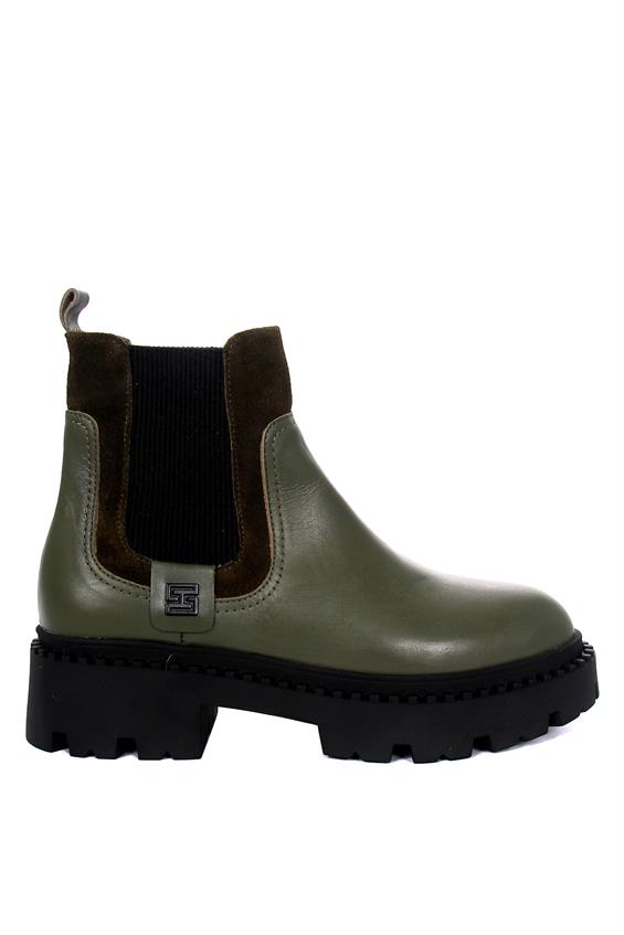 Kadın Chelsea Günlük Bot - Haki Deri S.Ast.