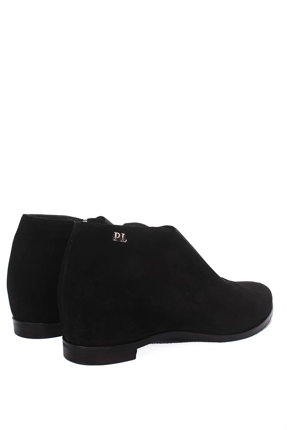 Kadın Klasik Düz Bot - Siyah Süet S.Ast