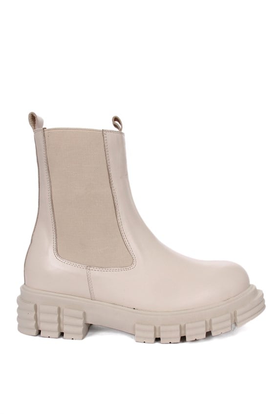 Kadın Chelsea Günlük Bot - Bej Deri