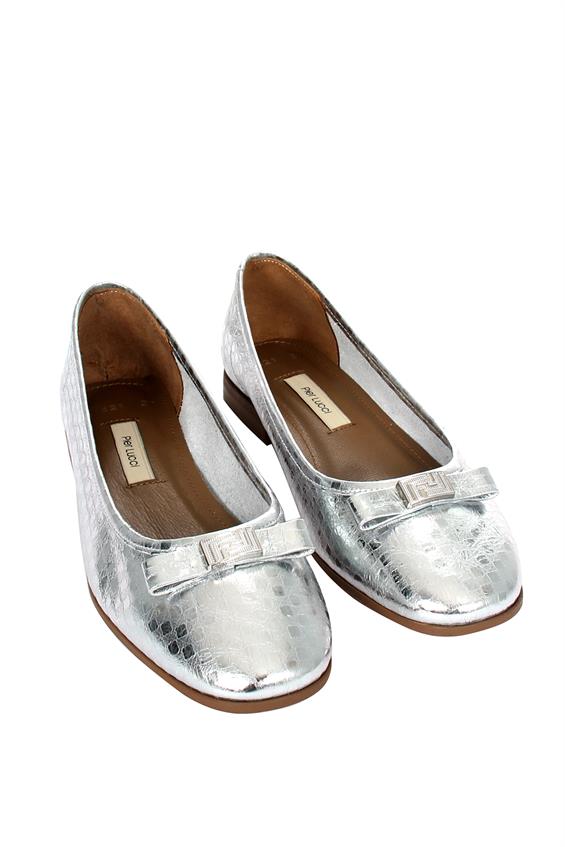 Kadın Tokalı Babet Ayakkabı - Lame Deri