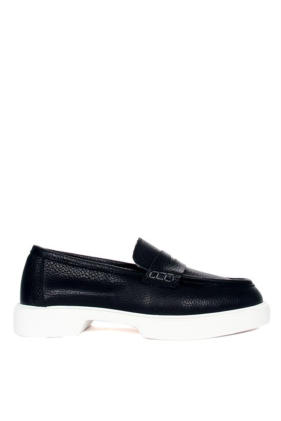 Kadın Babet Ayakkabı Loafer - Siyah Floter