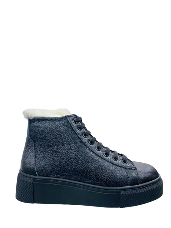 Kadın Sneakers Günlük Bot - Siyah Floter Kürk