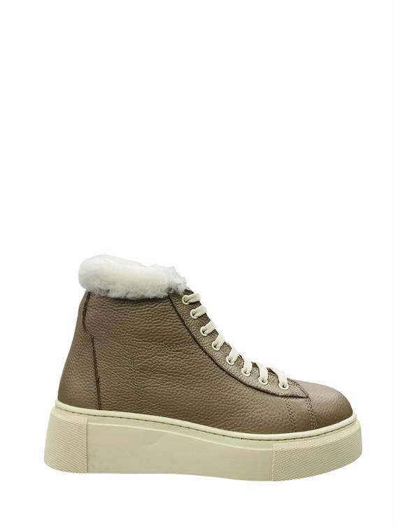 Kadın Sneakers Günlük Bot - Vizon Floter Kürk